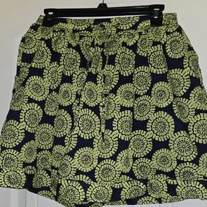 NWOT Stylish Navy and Green Mini Skirt